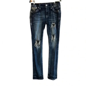 Rock Revival Sosie Dark Wash Mid-Rise Straight Jeans Size 28